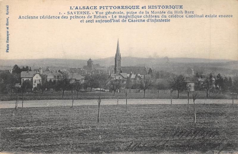 Carte postale ancienne Saverne - Vue Generale Prise De La Montee Du Hoh Barr à Saverne