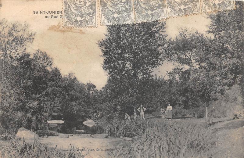 Carte postale ancienne Saint Junien - Au Gue à Saint-Junien