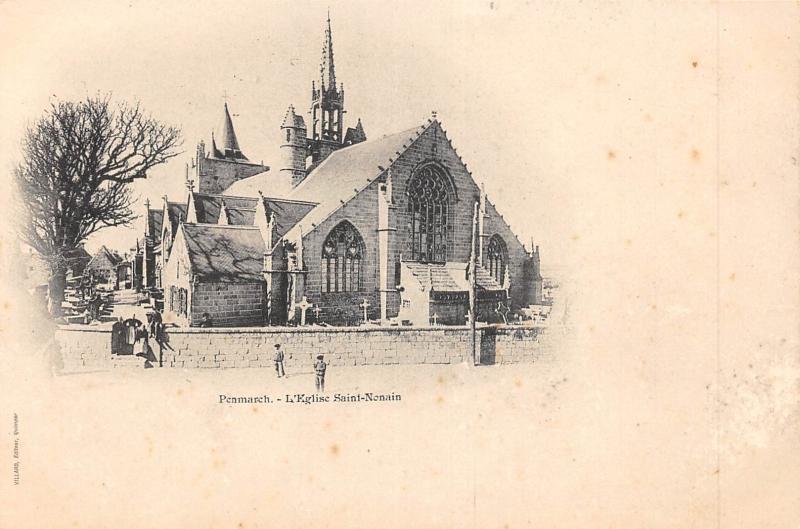 Carte postale ancienne Penmarch - Eglise Saint Nonain à Penmarch