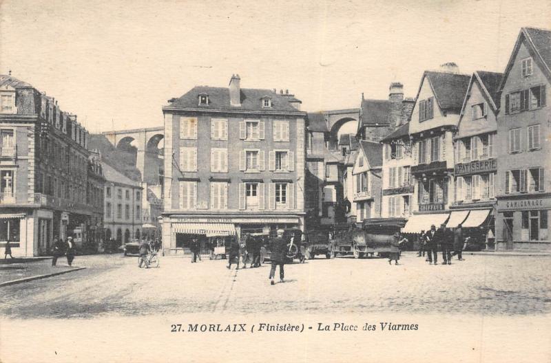 Carte postale ancienne Morlaix - La Place Des Viarmes à Morlaix