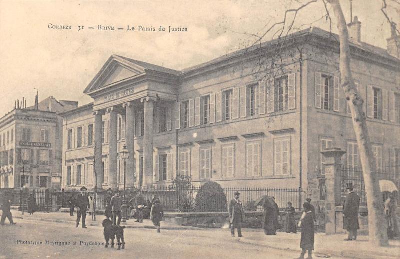 Carte postale ancienne Brive - Le Palais De Justice