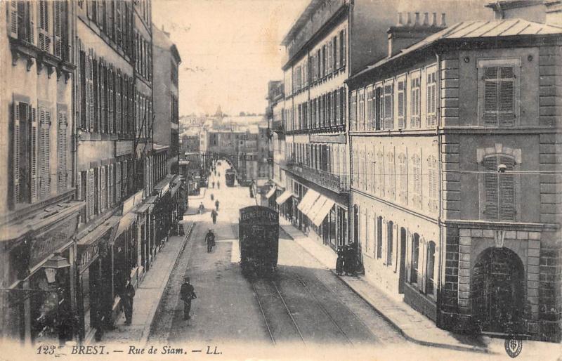 Carte postale ancienne Brest - Rue De Siam à Brest