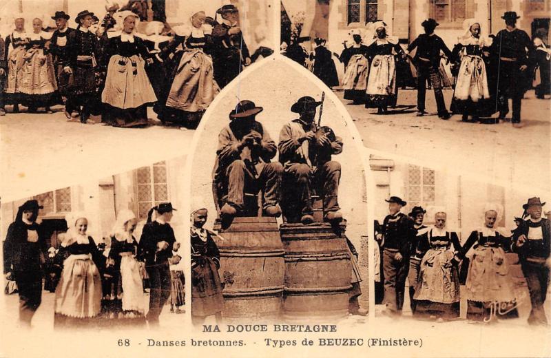 Carte postale ancienne Danses Bretonnes - Types De Beuzec
