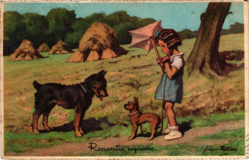 Carte postale ancienne Souvenir Dogs