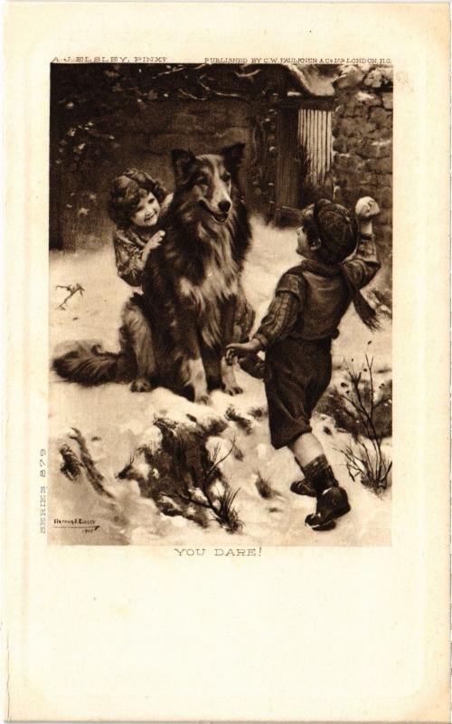 Carte postale ancienne Dogs