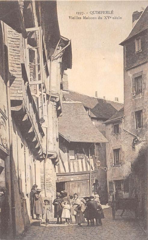Carte postale ancienne Quimperle - Vieilles Maisons à Quimperlé
