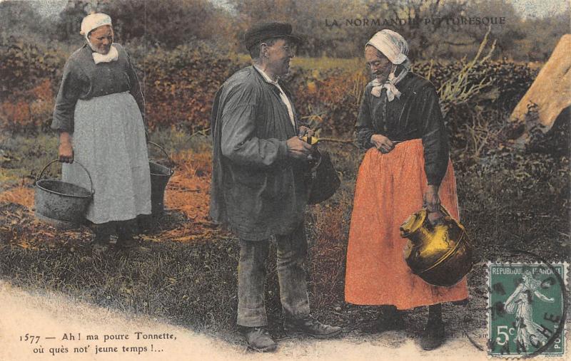 Carte postale ancienne La Normandie Pittoresque - AH! Ma Pauvre Tonnette