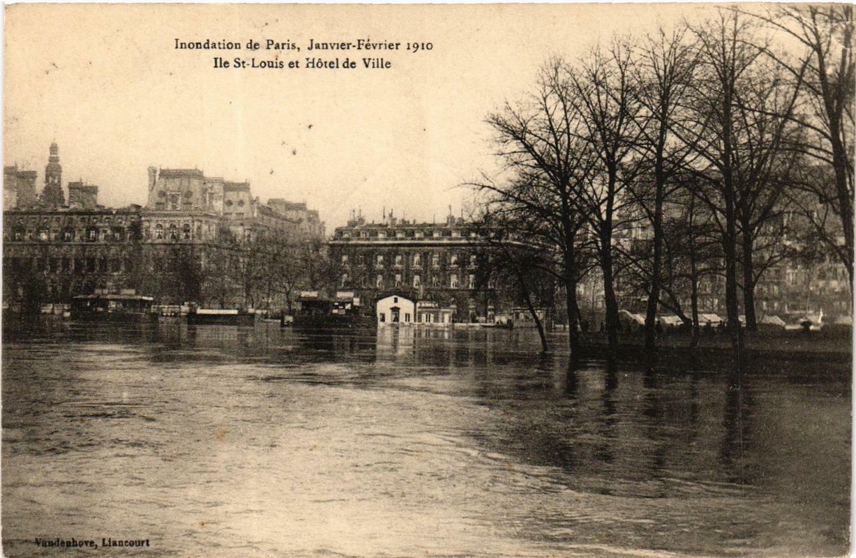 Carte Postale Ancienne - Inondations De Paris - Janvier 1910 - Boulevard