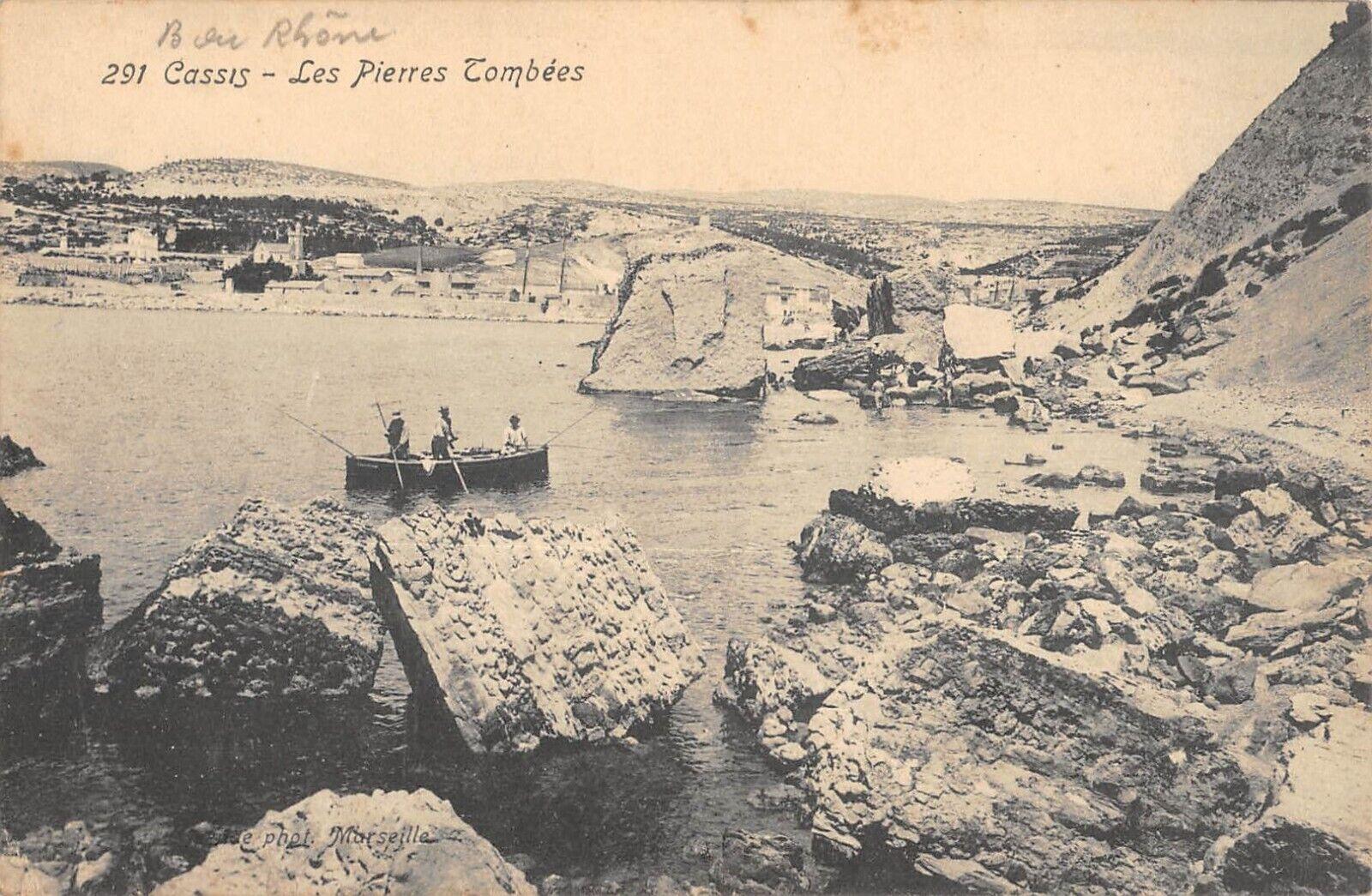Carte Postale Ancienne CPA 13 Cassis – Les Pierres Tombées, Noir Et Blanc